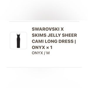 Skims x Swarovski jelly sheer cami long maxi NWT